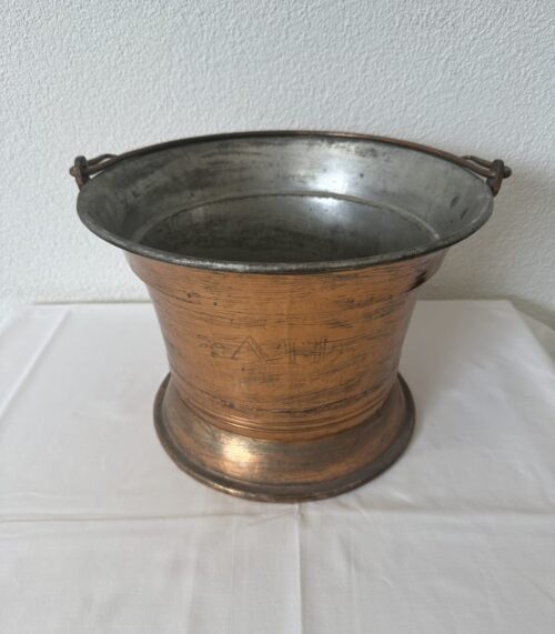 Eimer aus Kupfer und Zinn Vintage