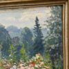 Impressionistisches Ölgemälde Blumenlandschaft signiert Mannel 49