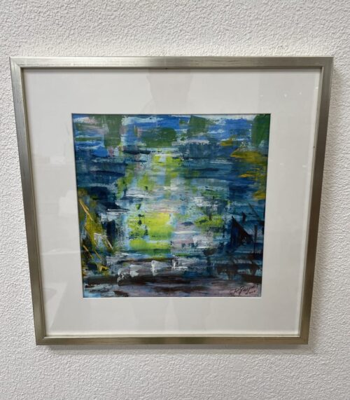 Modernes abstraktes Oelgemaelde R. Gajpers 2005 mit Rahmen