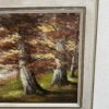 Ölgemälde Herbstlandschaft mit Bäumen im Rahmen