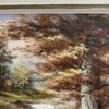 Ölgemälde Herbstlandschaft mit Bäumen im Rahmen