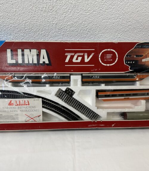 Lima Modellbahn TGV Set in Orange mit Schienen in OVP