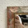 Vintage Wandspiegel mit floral bemaltem Rahmen