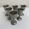Vintage Metallbecher Set mit konischer Form