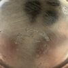 Vintage Glas Karaffe mit Zinnbeschlag und Traubenmotiv