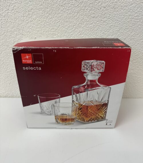 Whiskey Dekanter Set mit 6 Gläsern im Karton