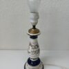 Vintage Tischlampe Keramik mit floralem Dekor aus Italien