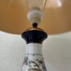 Vintage Tischlampe Keramik mit floralem Dekor aus Italien