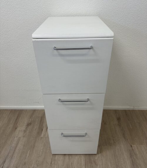 Weisser Aktenschrank mit 3 Schubladen kompakt