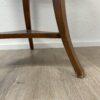 Vintage runder Beistelltisch aus Holz mit Flechtmuster