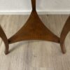 Vintage runder Beistelltisch aus Holz mit Flechtmuster