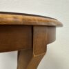 Vintage runder Beistelltisch aus Holz mit Flechtmuster