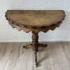 Vintage Halbmond Konsolentisch mit gewellter Tischplatte aus Holz