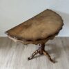 Vintage Halbmond Konsolentisch mit gewellter Tischplatte aus Holz