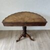 Vintage Halbmond Konsolentisch mit gewellter Tischplatte aus Holz