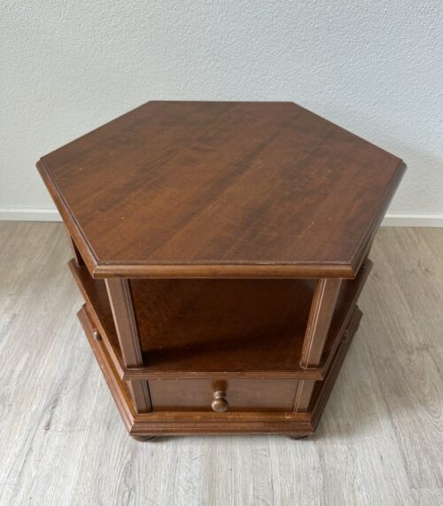 Vintage Eckschrank in hexagonaler Form mit Schublade