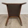 Vintage Esszimmerstuhl mit gemusterter Polsterung aus Holz