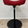 Vintage Stokke Drehhocker mit rotem ergonomischem Sitz
