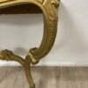 Vintage Wandkonsole mit goldfarbigem Gestell und Marmorplatte