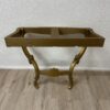 Vintage Wandkonsole mit goldfarbigem Gestell und Marmorplatte