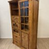 Vintage Holzvitrine mit Schubladen und Glastür