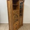 Vintage Holzvitrine mit Schubladen und Glastür