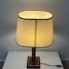 Vintage Tischlampe Robert de Schuytener mit Holzfuss