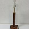 Vintage Tischlampe Robert de Schuytener mit Holzfuss