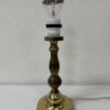 Vintage Tischlampe mit Stoffschirm und Fransen in Weiss Gold
