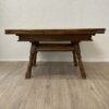 Vintage ausziehbarer Esstisch mit schwarzer Einlage Holz