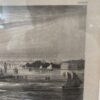 Antik Grafik New Yorker Bucht mit Leuchtturm gerahmt 1850
