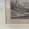 Antik Grafik New Yorker Bucht mit Leuchtturm gerahmt 1850