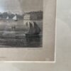 Antik Grafik New Yorker Bucht mit Leuchtturm gerahmt 1850