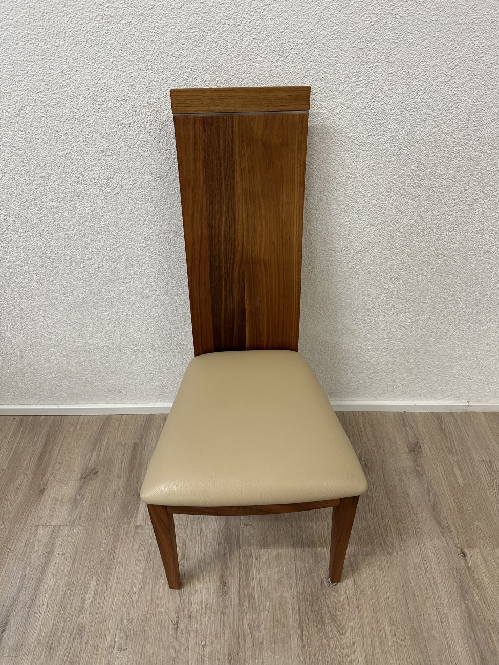 Venjakob Design Nussbaumholz Stühle 6er-Set mit Lederbezug – Bild 2
