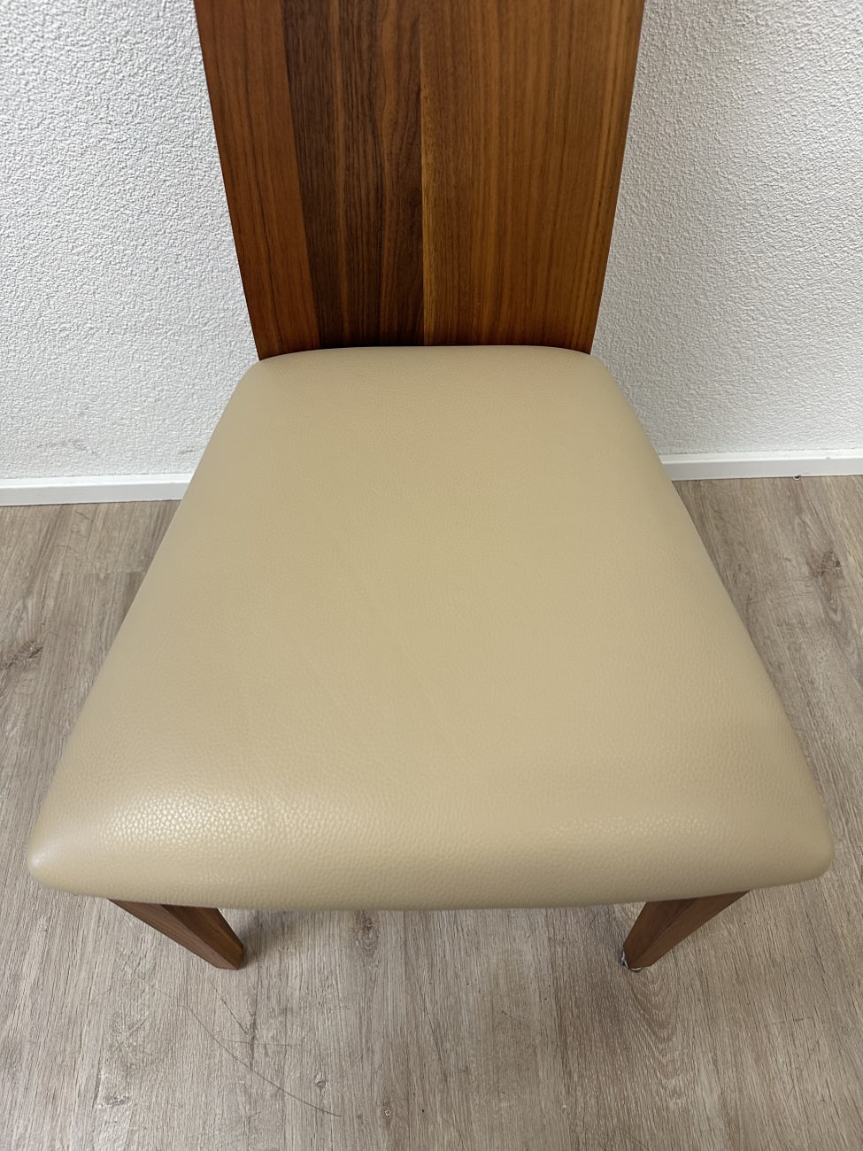 Venjakob Design Nussbaumholz Stühle 6er-Set mit Lederbezug – Bild 7