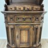 Vintage Vitrinenschrank aus Holz mit Intarsie