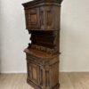 Vintage Vitrinenschrank aus Holz mit Intarsie