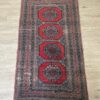 Vintage Orientteppich rot mit geometrischem Muster 90x170 cm