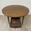 Vintage runder Kaffeetisch mit Schublade aus Holz