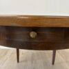 Vintage runder Kaffeetisch mit Schublade aus Holz