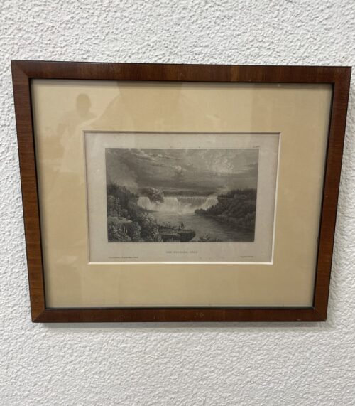 Antiker Stahlstich "Der Niagara-Fall" USA Landschaft