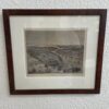 Antik Stahlstich New York und Brooklyn im Holzrahmen