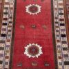 Vintage Orientteppich in Rot mit floralem Muster aus Wolle