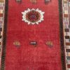 Vintage Orientteppich in Rot mit floralem Muster aus Wolle