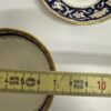 Vintage Porzellan Kaffeetasse mit Unterteller blau gold CROWN