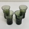 Vintage grüne Wassergläser mit Struktur Set 4 Stück