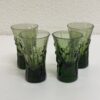 Vintage grüne Wassergläser mit Struktur Set 4 Stück