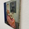Vintage Ölgemälde Mädchen mit Laute R. Muntwyler 1917