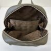 Vintage Leder Rucksack in Dunkelgrün kompakt
