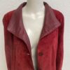 Vintage Damen Lederjacke rot MIRKEL mit Reverskragen